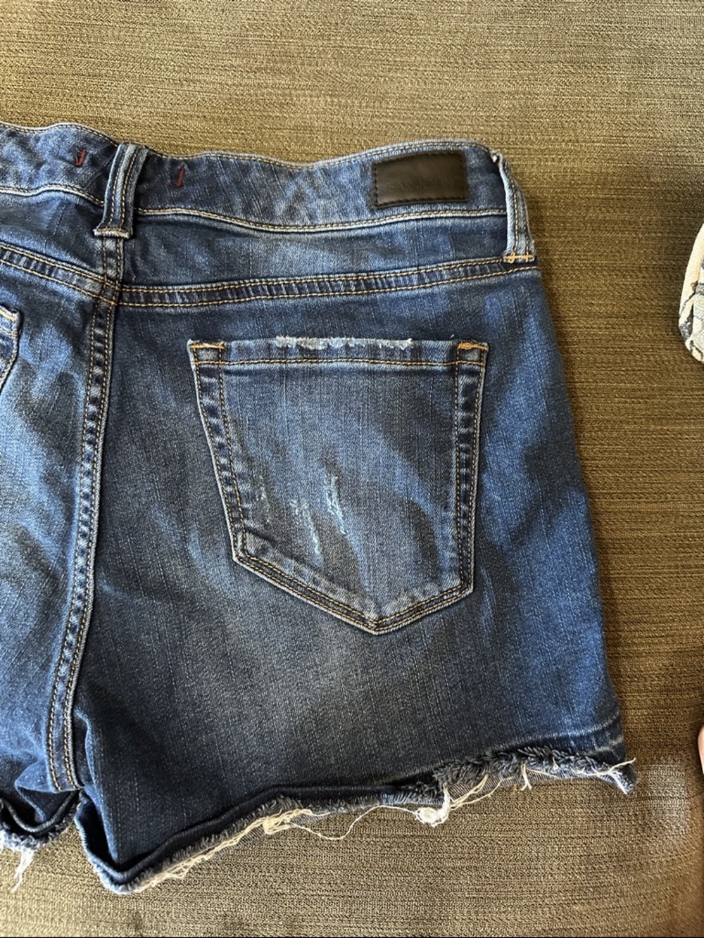 Dear John Dark Blue Distressed Denim Cutoff Shorts - Picture 7 of 7